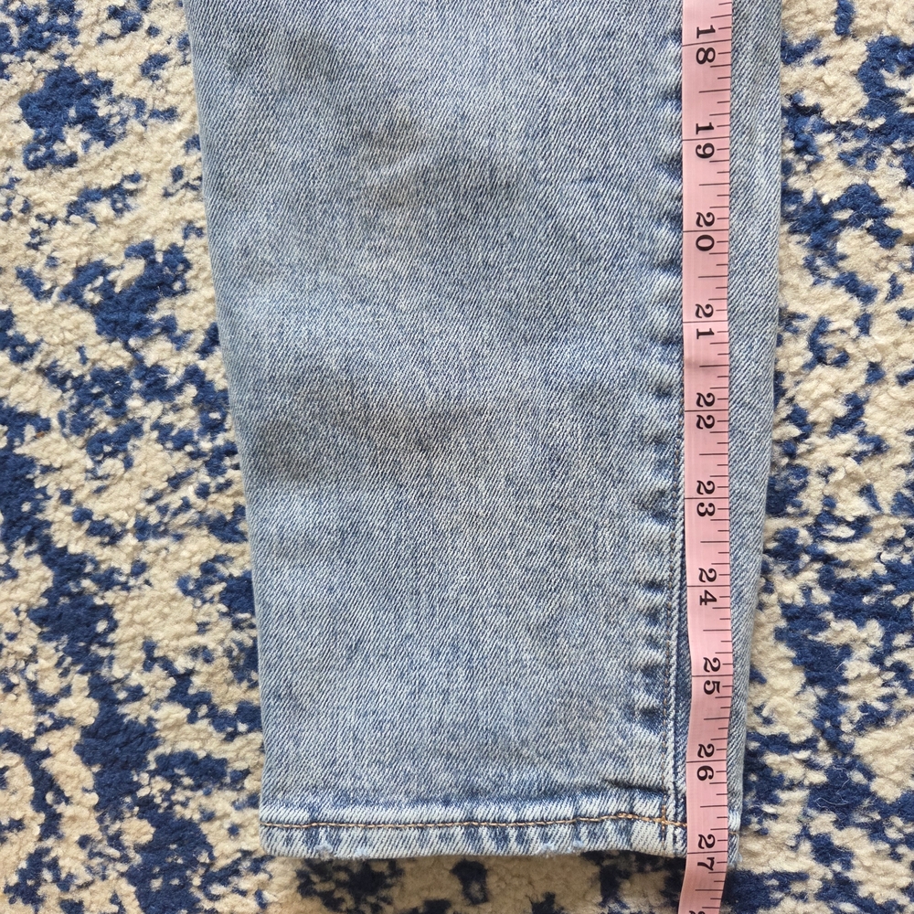 Old Navy Women's Straight Leg Light Blue Pants - Picture 4 of 7